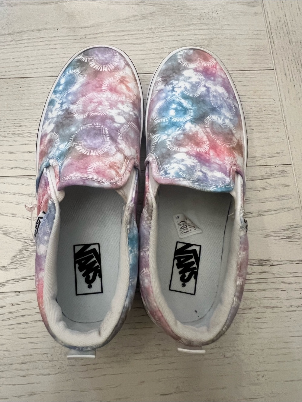 Vans Classic Slip-On Tie Dye Multicolor Shoes Youth 3 Women 4.5 NWOT